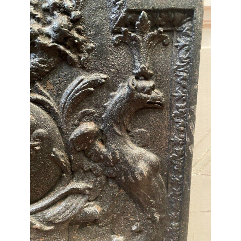 Plaque de fond de cheminée en fonte de fer, XIXᵉ siècle