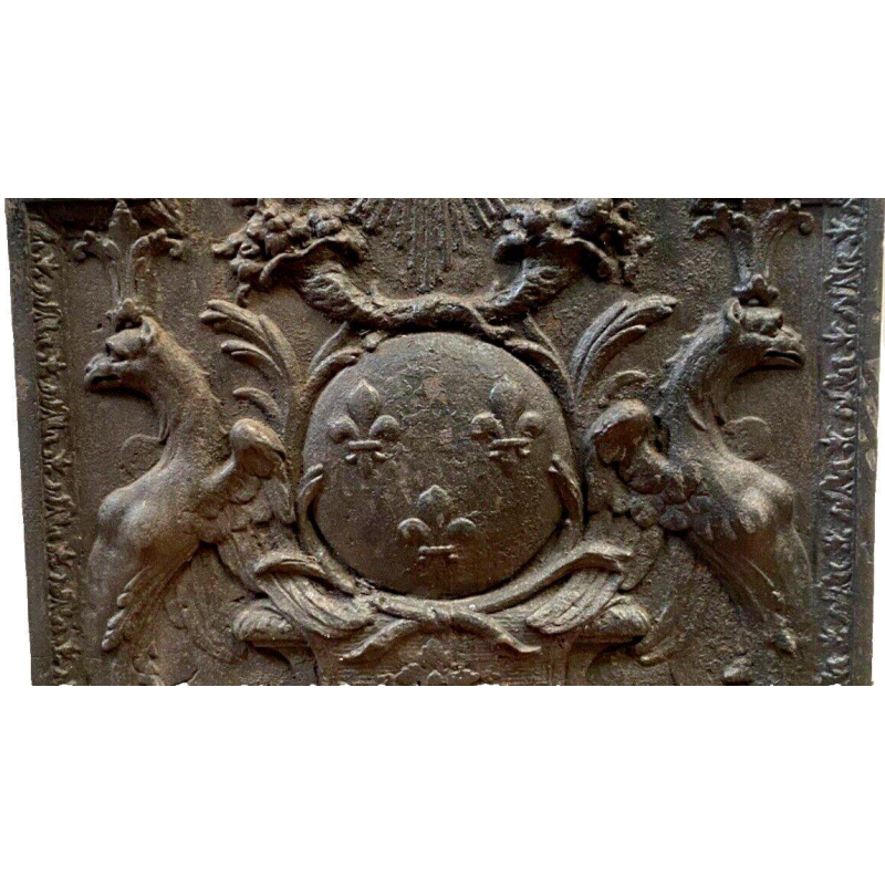 Plaque de fond de cheminée en fonte de fer, XIXᵉ siècle