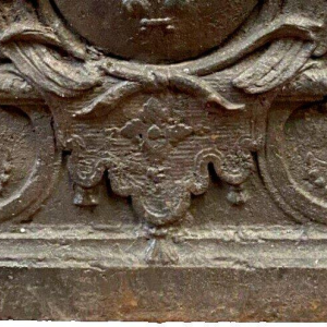 Plaque de fond de cheminée en fonte de fer, XIXᵉ siècle