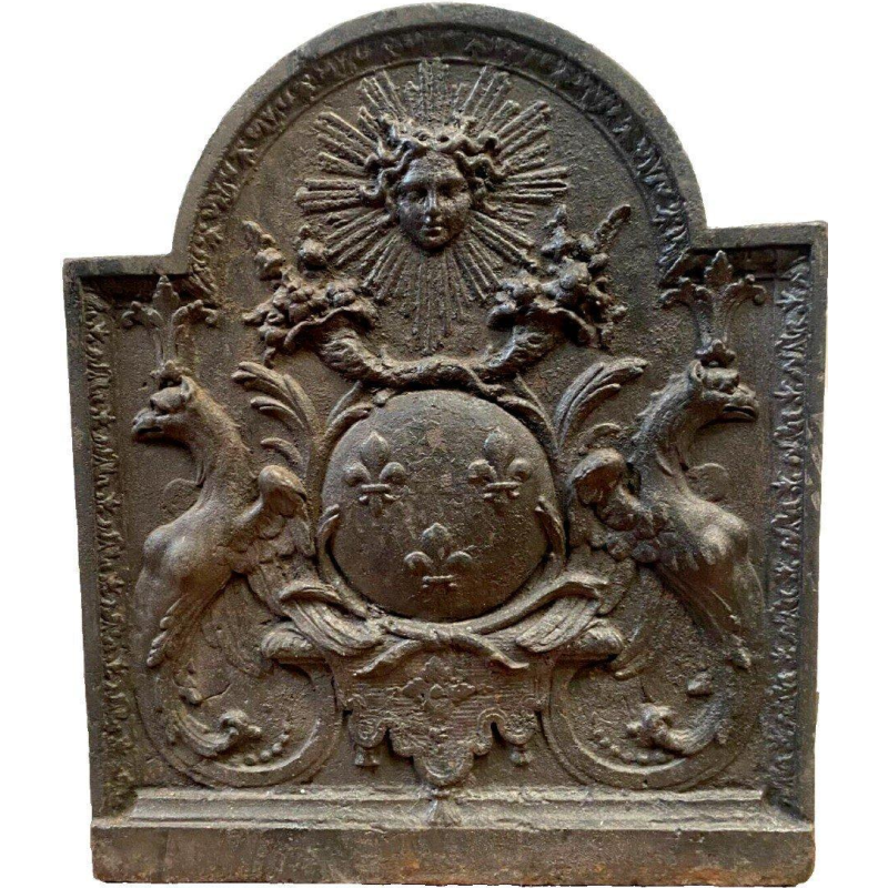Cast iron fireplace backplate, 19th century
