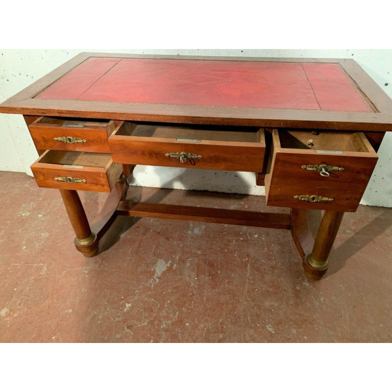 Bureau in Empire-stijl van mahoniehout en fineer, 20e eeuw.