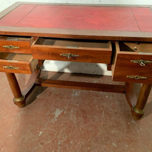 Empire style desk in mahogany and veneer, 20th century