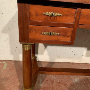 Empire style desk in mahogany and veneer, 20th century
