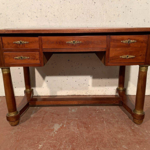 Bureau in Empire-stijl van mahoniehout en fineer, 20e eeuw.