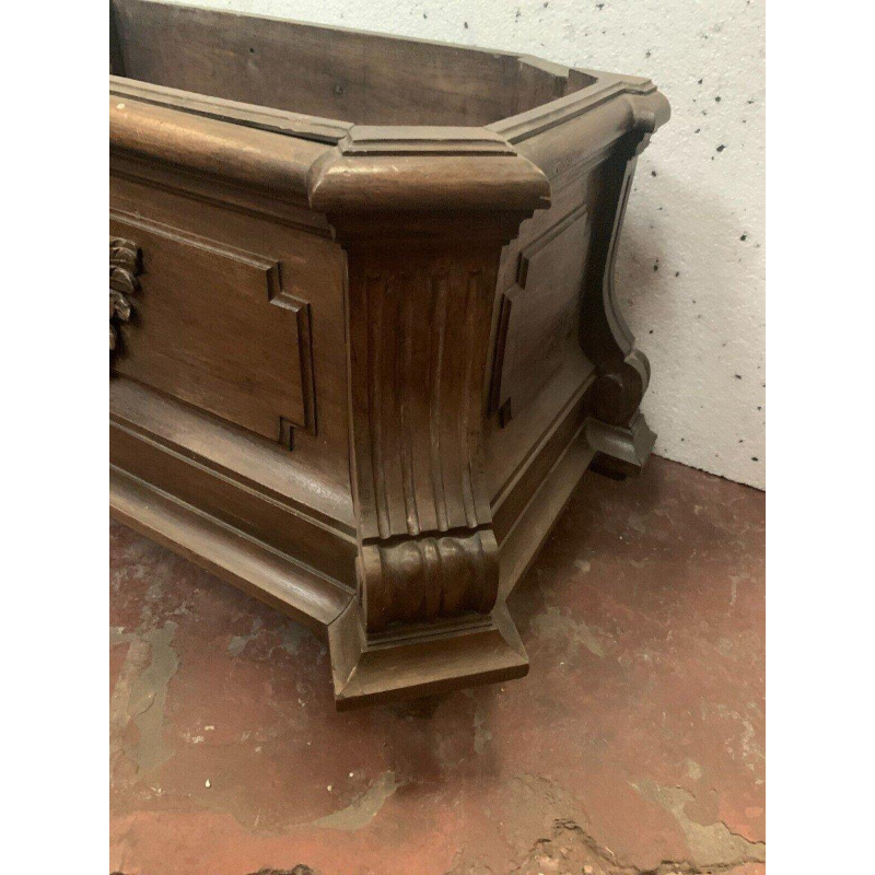 Napoleon III style planter in solid oak, 20th century