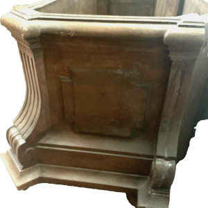 Napoleon III style planter in solid oak, 20th century