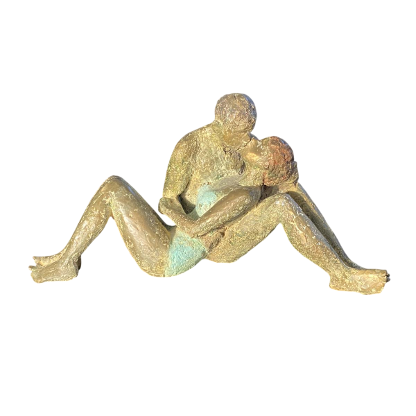 Mady Andrien "Couple" bronze sculpture
