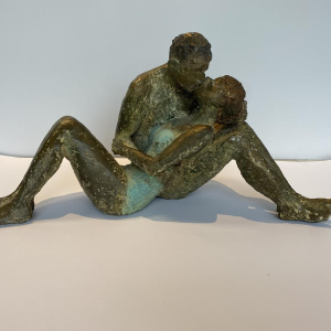 Mady Andrien "Couple" bronze sculpture