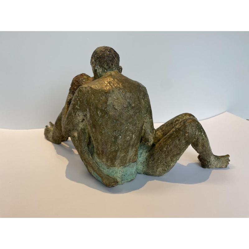 Mady Andrien "Couple" sculpture en bronze