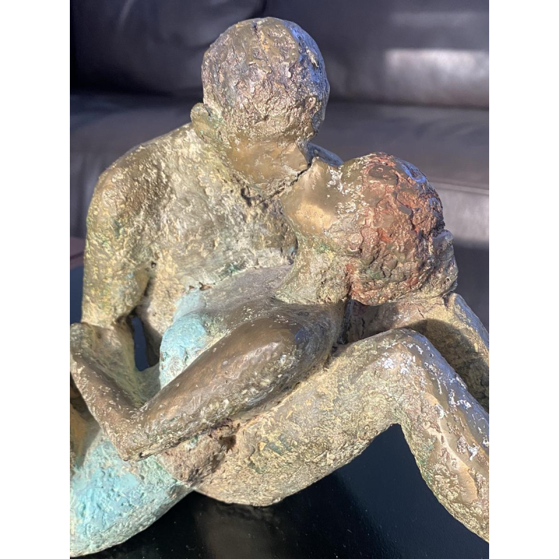 Mady Andrien "Couple" bronze sculpture