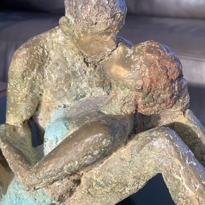 Mady Andrien "Couple" bronze sculpture