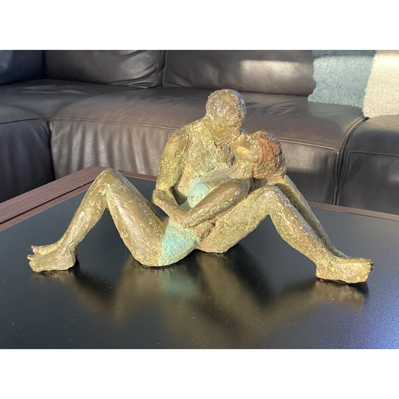 Mady Andrien "Couple" sculpture en bronze