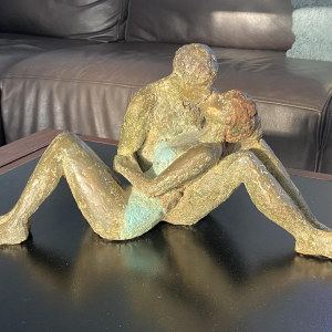 Mady Andrien "Couple" sculpture en bronze