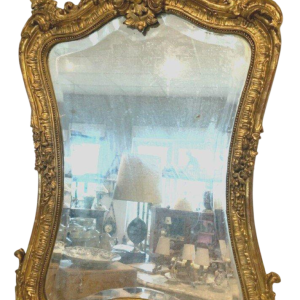 Louis XV Rococo style mirror in wood and gilded stucco, early 20th century