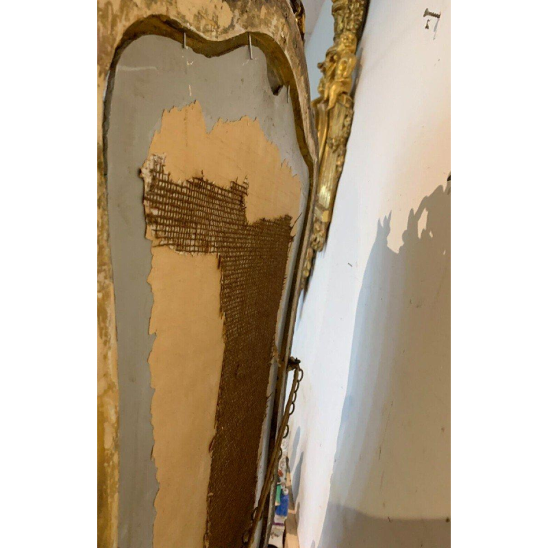 Louis XV Rococo style mirror in wood and gilded stucco, early 20th century