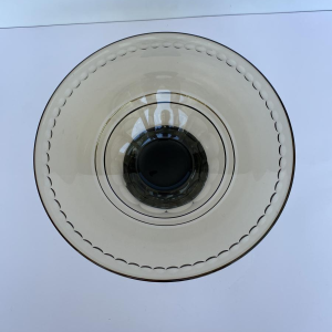 Val-Saint-Lambert, coupe Art Déco en cristal gravé, couleur topaze, ca 1930