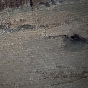 Henri BODART «Paysage namurois sous la neige» peinture huile sur toile