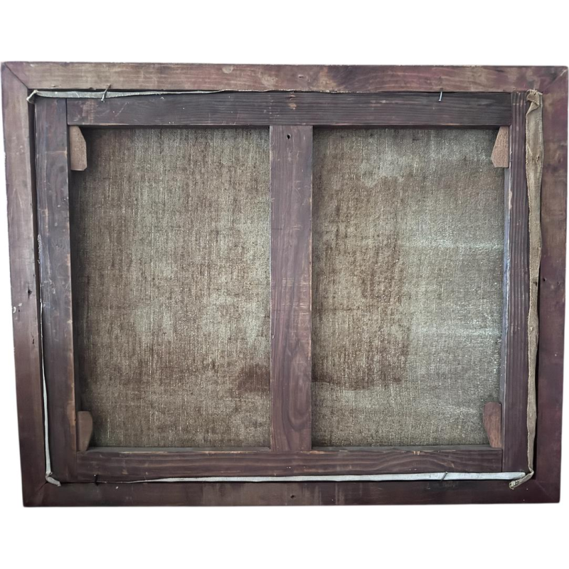 Henri Bodart, "Namur Landschap in de sneeuw," olieverfschilderij op doek