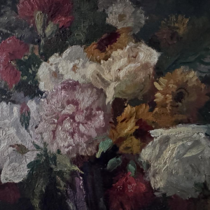 Albert Dandoy “Boeket van bloemen”, zeldzaam stilleven, olieverf op doek