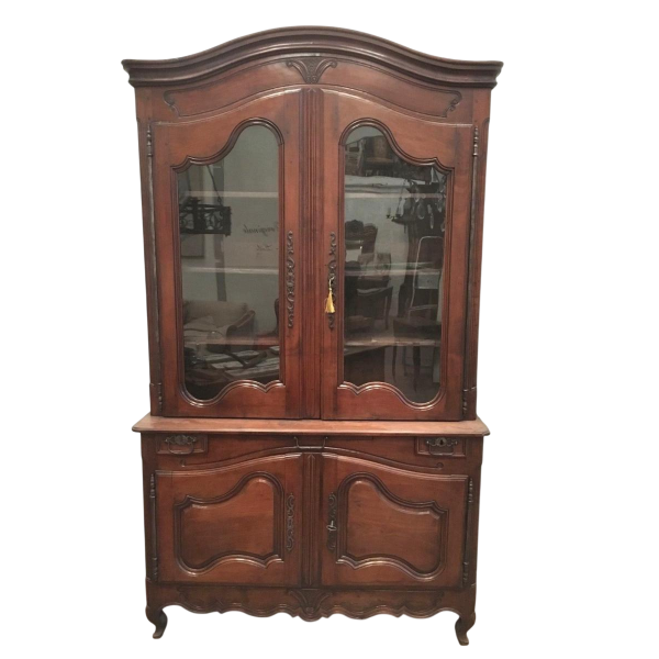 Louis XV two-part buffet in solid walnut, 18th century