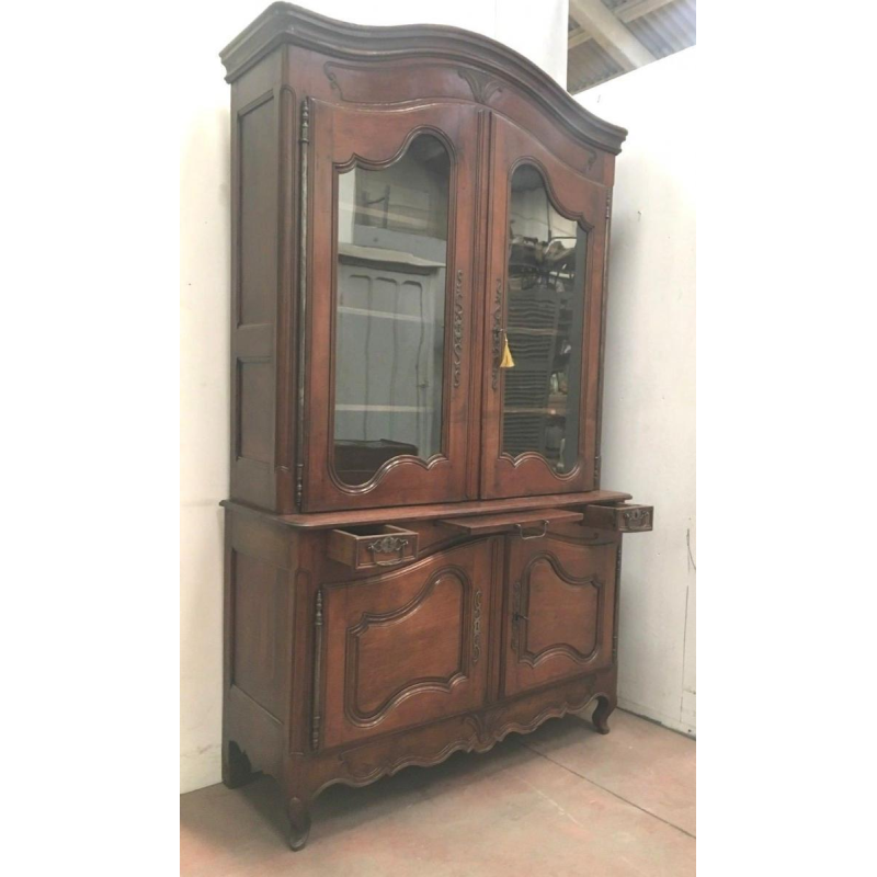 Louis XV two-part buffet in solid walnut, 18th century