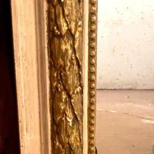Louis XV style mirror in wood and gilded and patinated stucco, 19th century