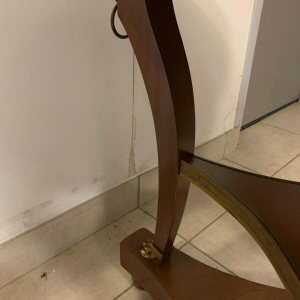 Guéridon tripode de style Empire en acajou, dessus en marbre, XXᵉ siècle