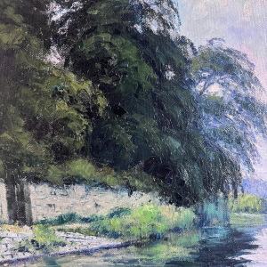 Eugène COLIGNON “The Meuse at Beez - Namur” oil painting on canvas