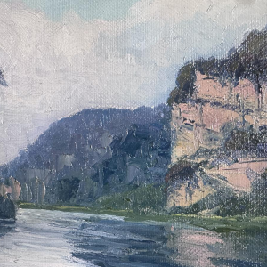 Eugène COLIGNON “The Meuse at Beez - Namur” oil painting on canvas