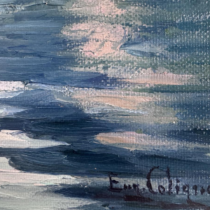 Eugène COLIGNON “The Meuse at Beez - Namur” oil painting on canvas