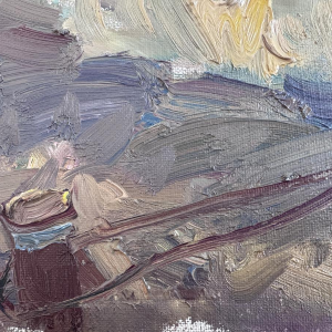 Renée PRINZ “Boatmen on the Meuse at Namur” oil painting on canvas