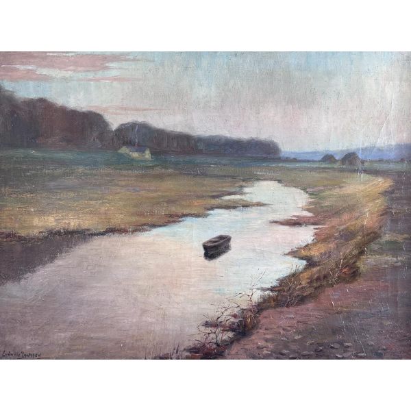 Ludovic JANSSEN «Paysage de Campine» peinture huile sur toile