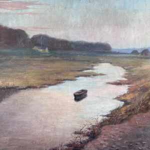 Ludovic Janssen “Landscape of the Campine” oil painting on canvas