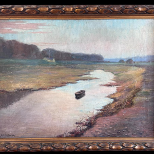 Ludovic Janssen “Landscape of the Campine” oil painting on canvas