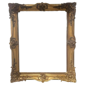 Large frame in wood and gilded stucco (H 195cm) 19th century