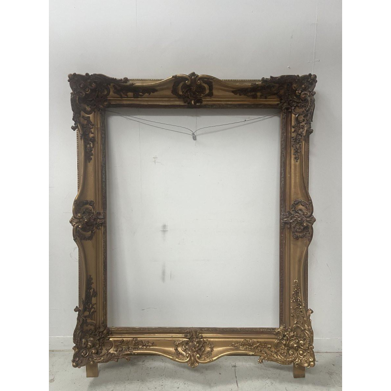 Large frame in wood and gilded stucco (H 195cm) 19th century