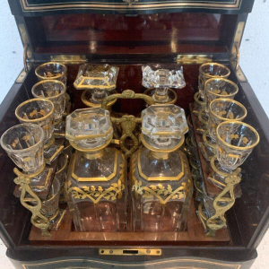 Complete Boulle marquetry liquor cabinet, Napoleon III style, 19th century