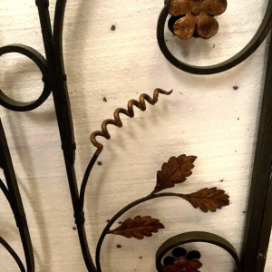 Binnenwand met dubbele deuren van gepatineerd smeedijzer, 20e eeuw