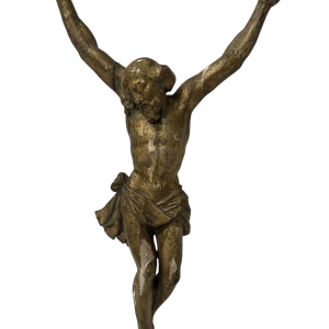 Christ en bois sculpté et doré, XIX siècle