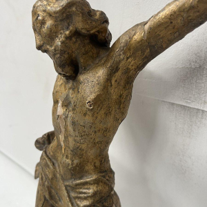 Christusbeeld, gesneden en verguld in hout, 19e eeuw