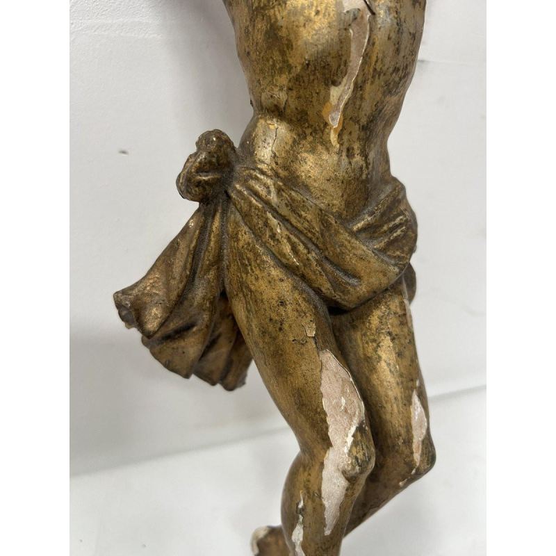 Christ en bois sculpté et doré, XIX siècle