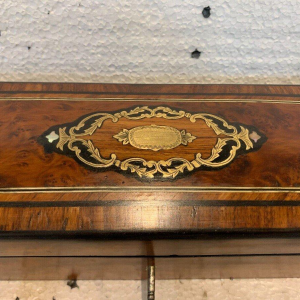 Napoleon III period thuya burl glove box, Boulle marquetry, 19th century