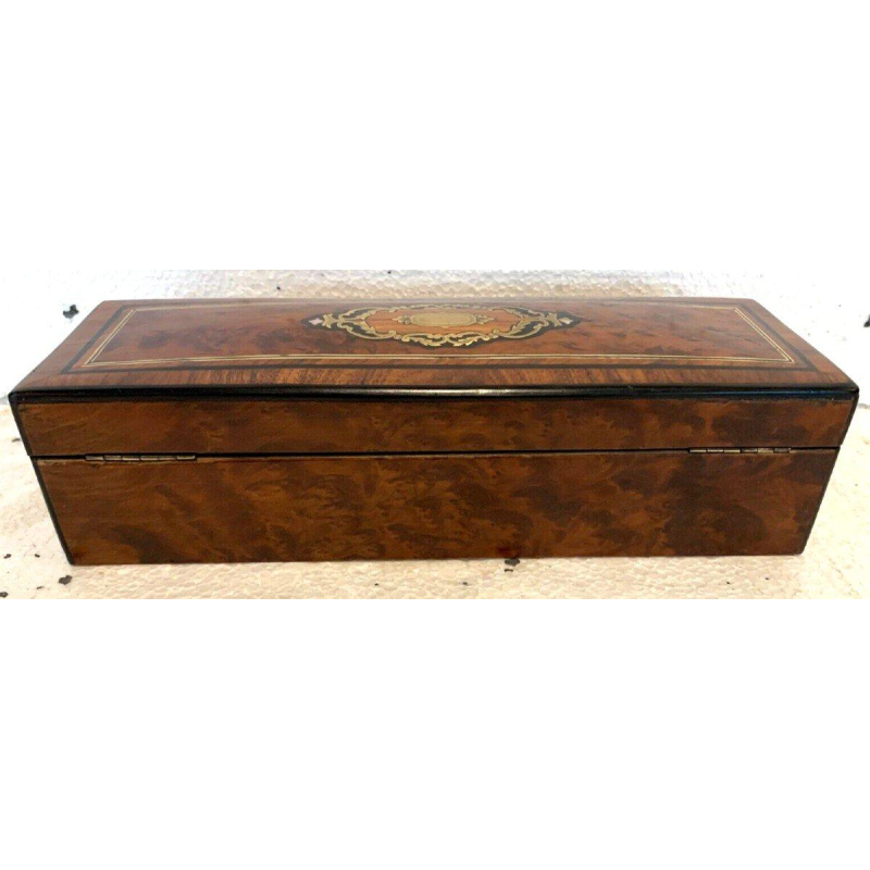 Napoleon III period thuya burl glove box, Boulle marquetry, 19th century
