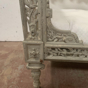 Kleine opengewerkte gietijzeren sofa/bank, 20e eeuw