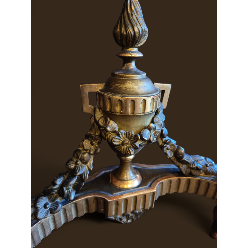 Petite console Louis XVI en bois doré, fin XIXe s