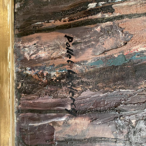 Pollet Leclerc, huile sur toile, tableau abstrait, XXe siècle