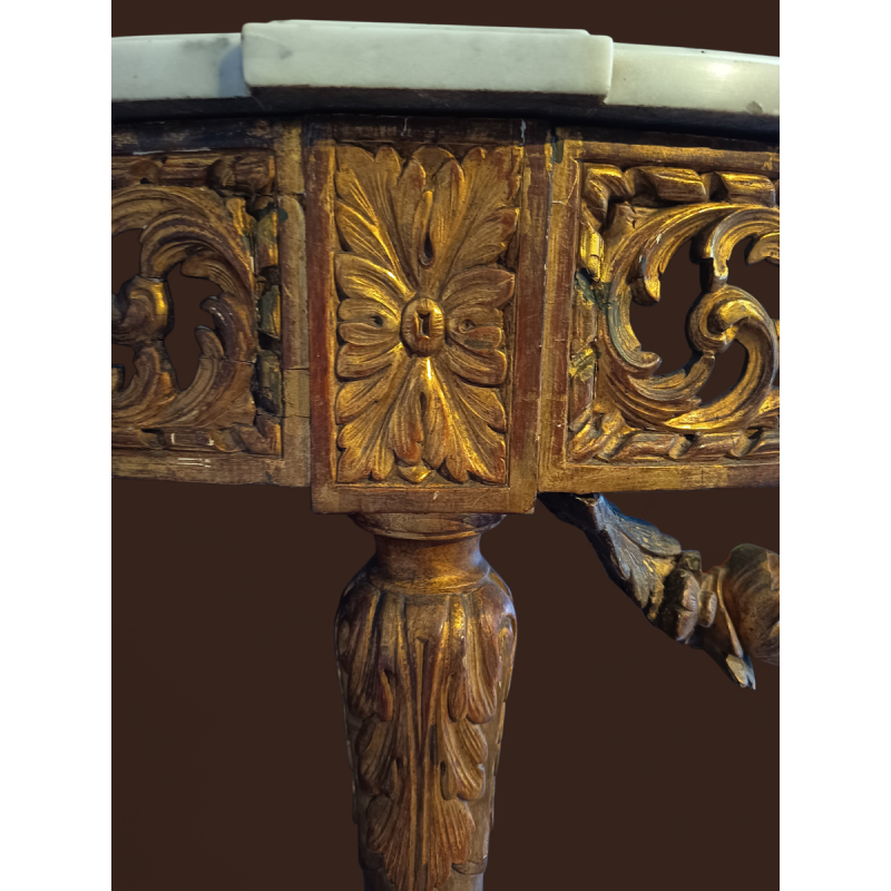 Console Louis XVI en bois doré, XIXe s
