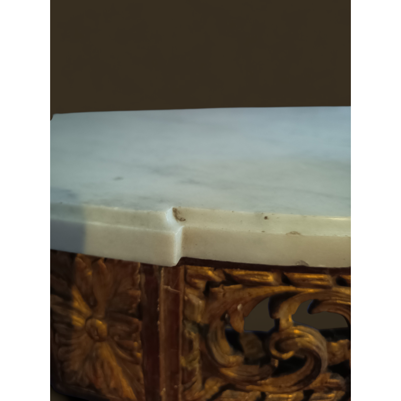 Console Louis XVI en bois doré, XIXe s