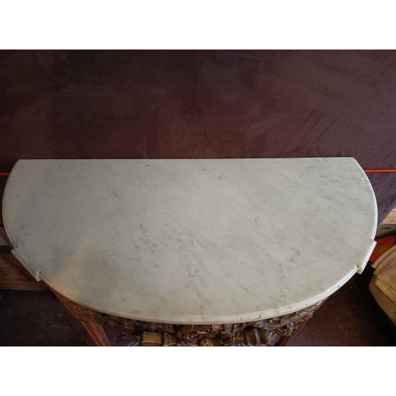 Console Louis XVI en bois doré, XIXe s