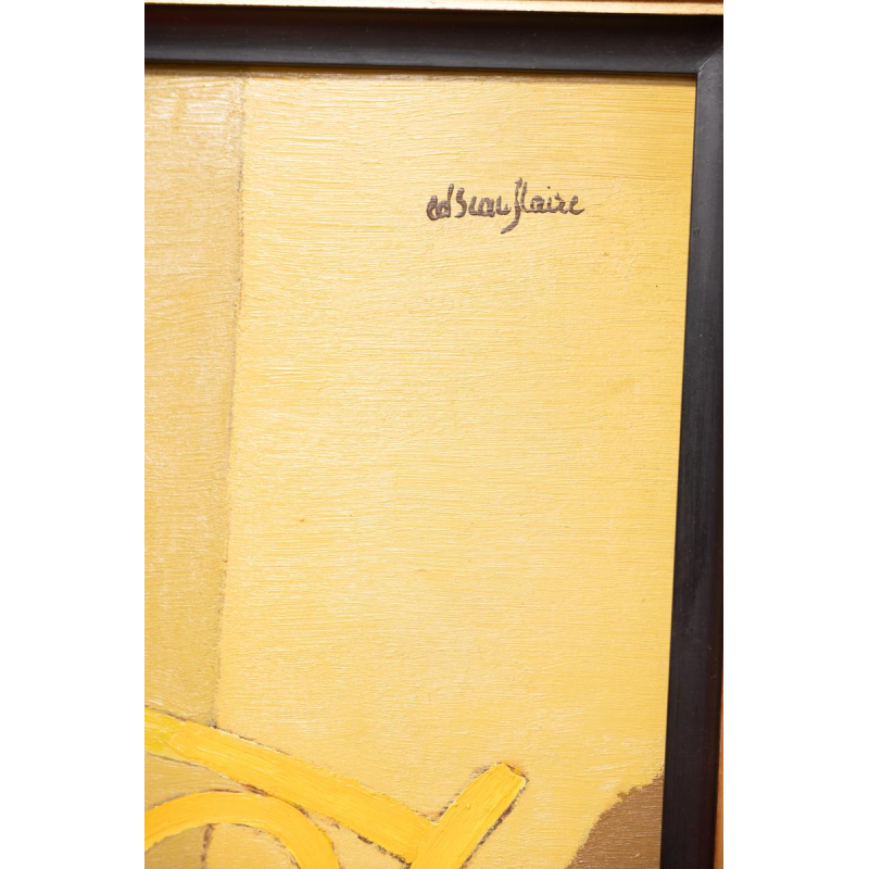 Edgard Scauflaire "La Jeune Fille" tableau, huile sur panneau, XXe s